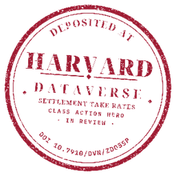 Harvard Dataverse deposit — Settlement Take Rates dataset